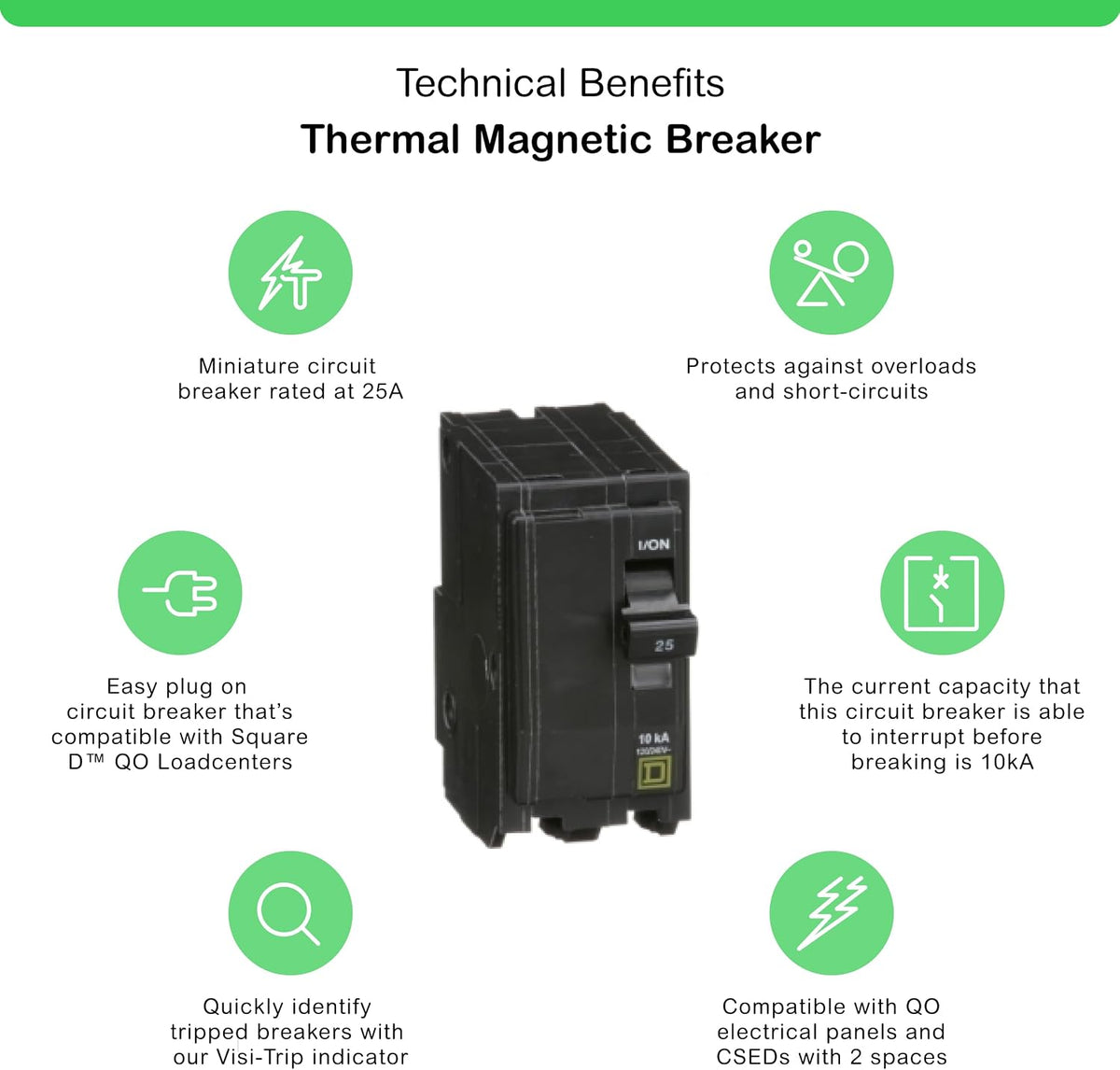 Square D by Schneider Electric Square D - QO225CP Circuit Breaker, Black