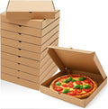 10 Pcs Corrugated Pizza Boxes 12 x 12 Inches, Brown