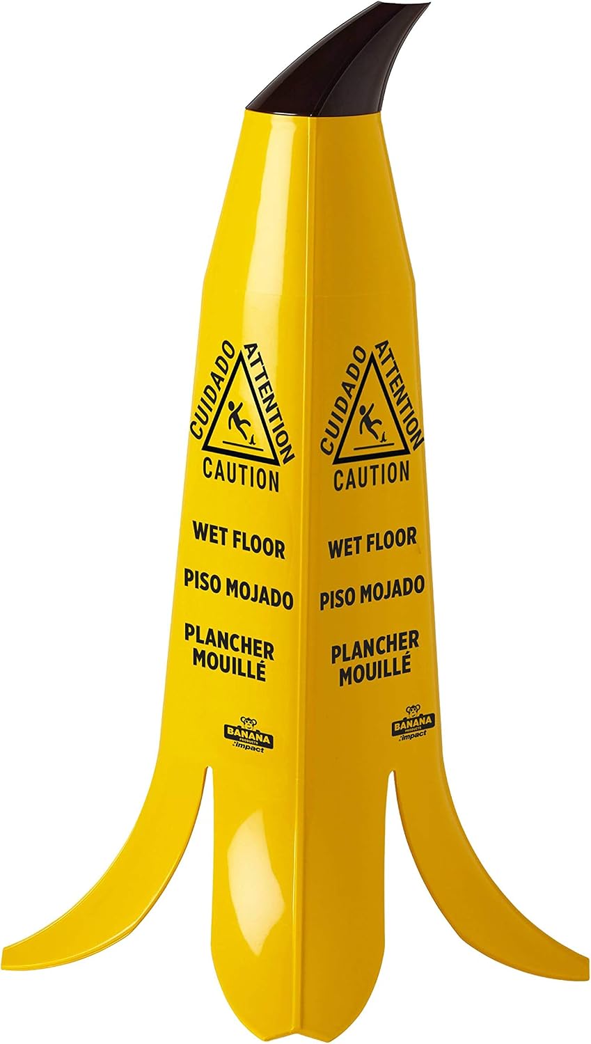 Banana Cone Wet Floor Signs (Case of 6) - Caution Safety Signs