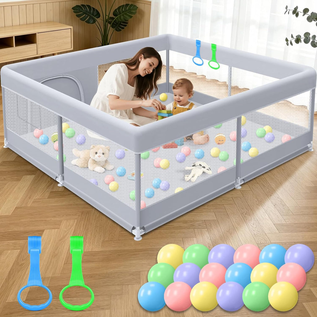 Baby Playpen 50 x 50 Inch Play Pen Playards, Playpen for Babies and Toddlers, Baby Playard for Indoor & Outdoor