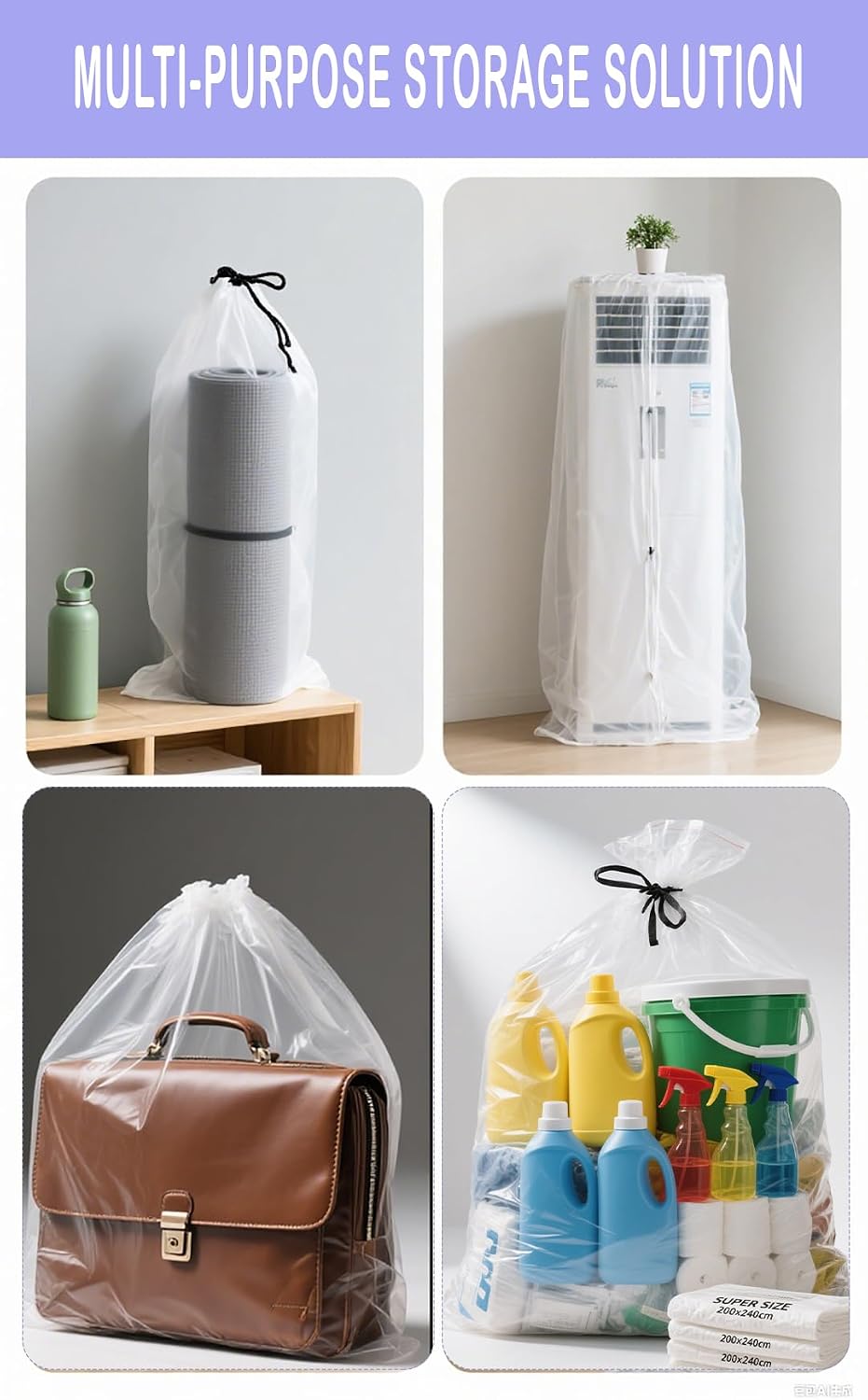 Extra Large Plastic Bags 59 x 71 Inch Great for Storage and Moving