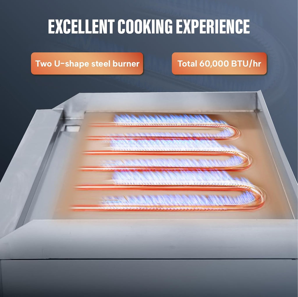24"W Commercial Gas Griddle Countertop