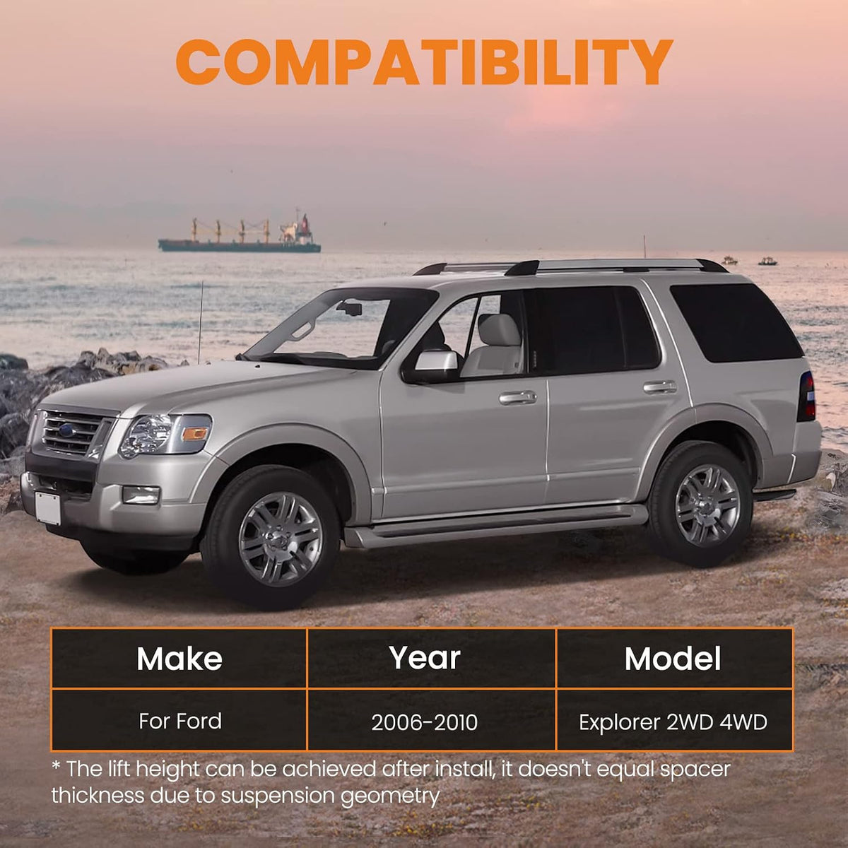 maXpeedingrods 3" Front 2" Rear Lift Kit for Ford Explorer 2006-2010