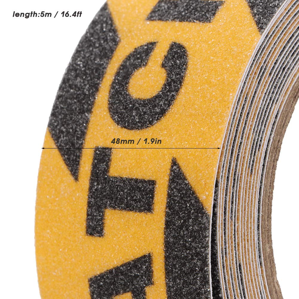 48mm x 5m Anti Slip Tape, Watch Your Step Yellow Black