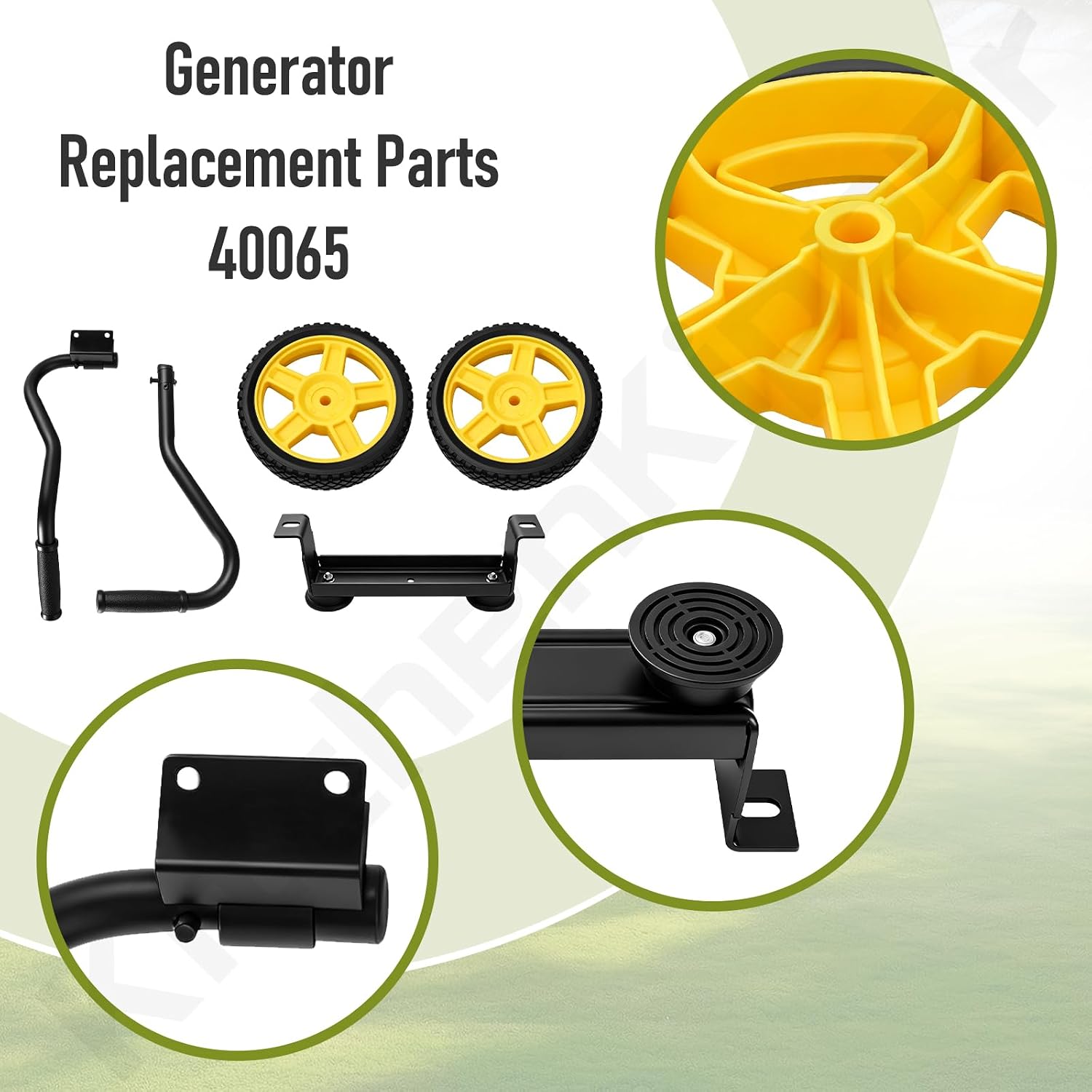 40065 Generator Wheel Kit Compatible with Champion | for Champion 2800-4750-Watt Generators with Folding Handle and