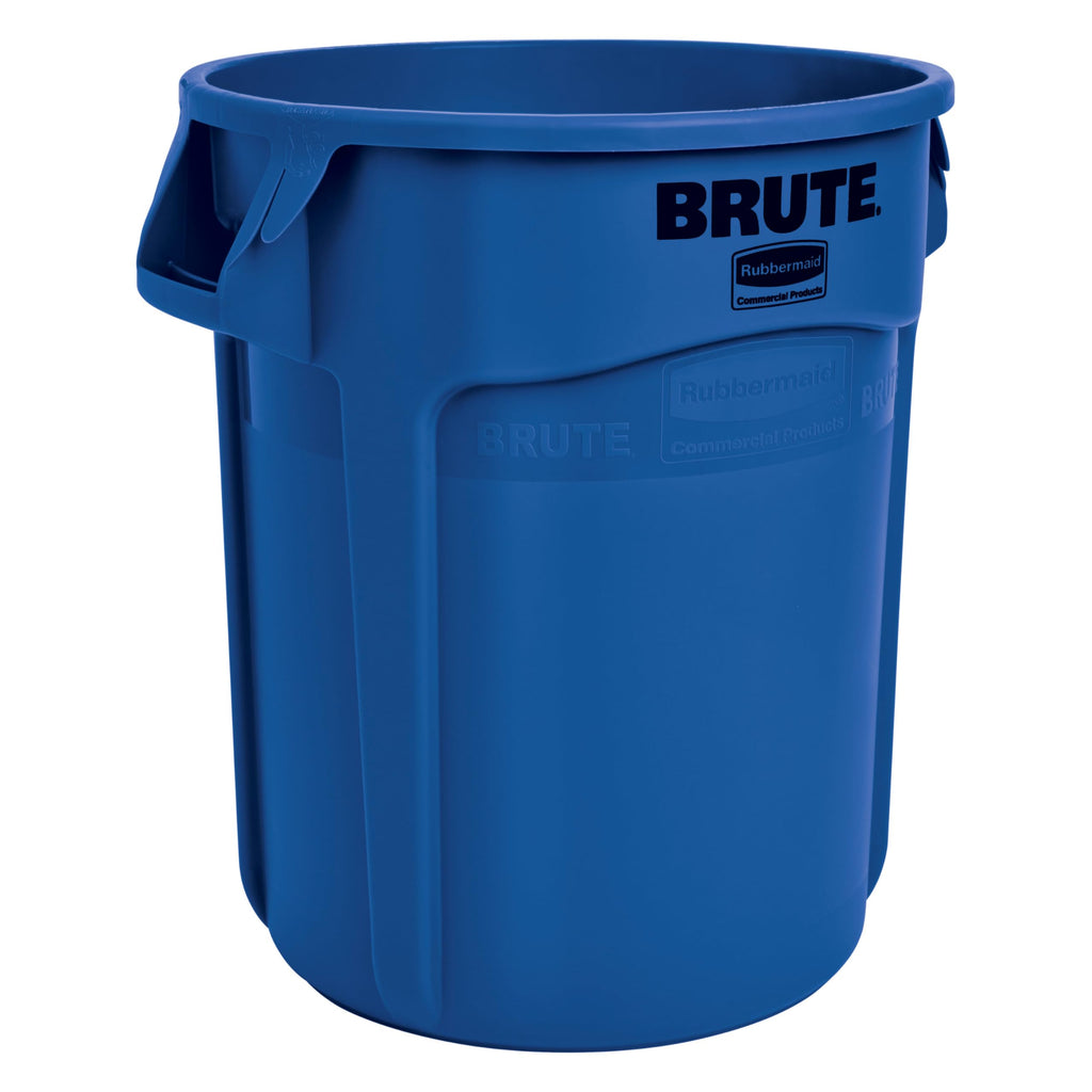 BRUTE Trash Can, Blue, 10-Gallon