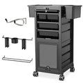 Professional Rolling Salon Cart, 6-Drawer Storage Trolley with Tool Holders, 33-Inch Height,Barber Shop Hairdressing