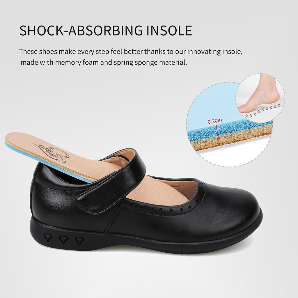 Mary Jane Shoes for Girls School Uniform Flats Dress Shoes Church for Little/Big Kids | Breathable upper