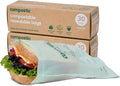 Compostable Sandwich Bags XL, 60 Ct, Resealable Zip Food Storage