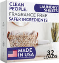 Fragrance Free Laundry Detergent Sheets - Laundry Soap - Ultra Concentrated, Recyclable Packaging, Stain Fighting