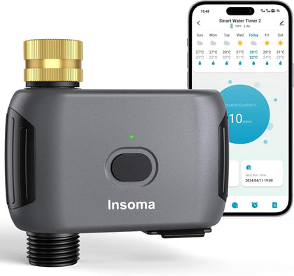 WiFi Water Timer for Garden Hose Brass Inlet, Smart Sprinkler Timer, APP Remote Control WiFi Hose Timers, Voice