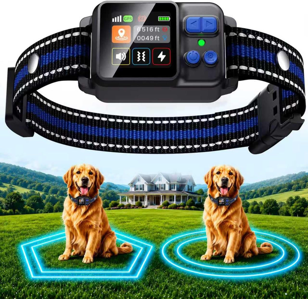 GPS Wireless Dog Fence System,Electric Fence for Dogs,3 Safe Training Modes