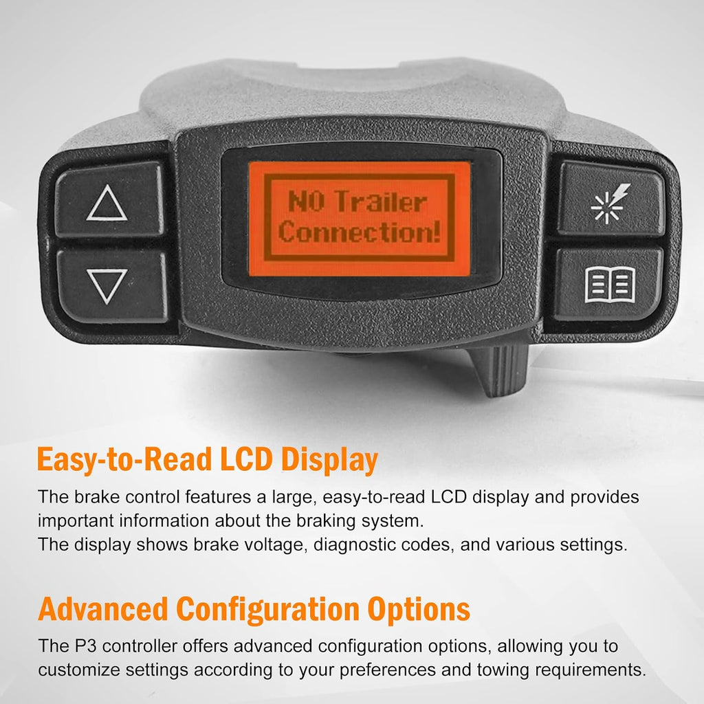 Universal Trailer Brake Controller for Trailers with 1-4 Axles Compatible with Ford GM Chevy Dodge RAM Toyota Jeep &