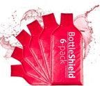 Reusable Wine Protector Travel Bag by Bottle Shield (6-pack) - Unbreakable Bottle Shipping Sleeve, Leak Proof &