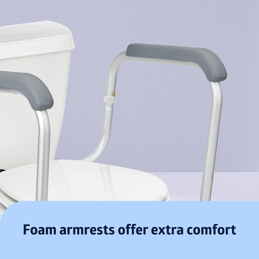 Toilet Handle Safety Rail, Grab Bar for Bathroom, 26" to 31" Adjustable Height, 250-lb. Capacity