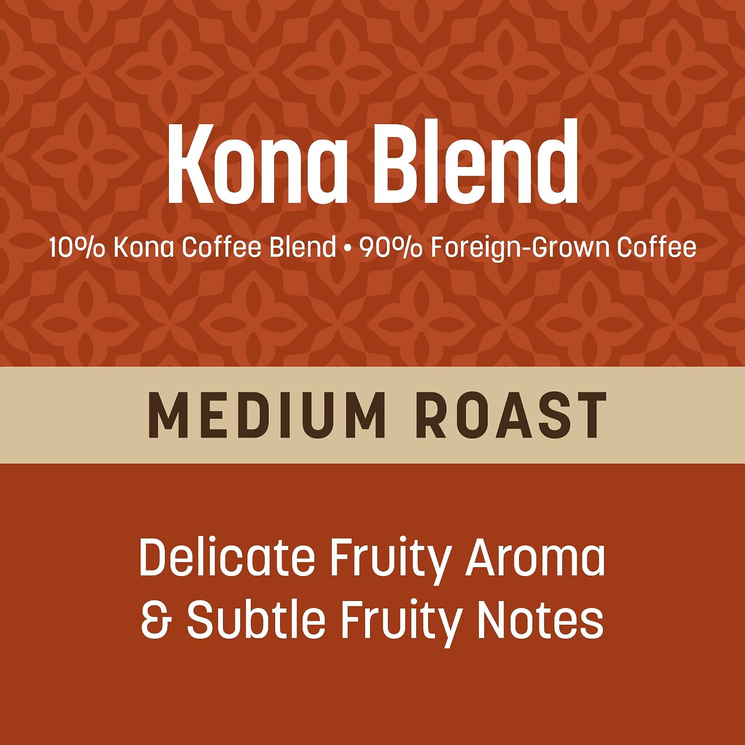 Kona Blend Ground Coffee, Medium Roast, 18 OZ Bag | Ideal for French Press & Drip Coffee Maker, 100% Arabica Coffee