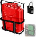 Jerry Gas Can Holder Rack with Combination Lock, 5 Gallon | Heavy Duty Jerry Can Mount Holder for 20 Liter Steel