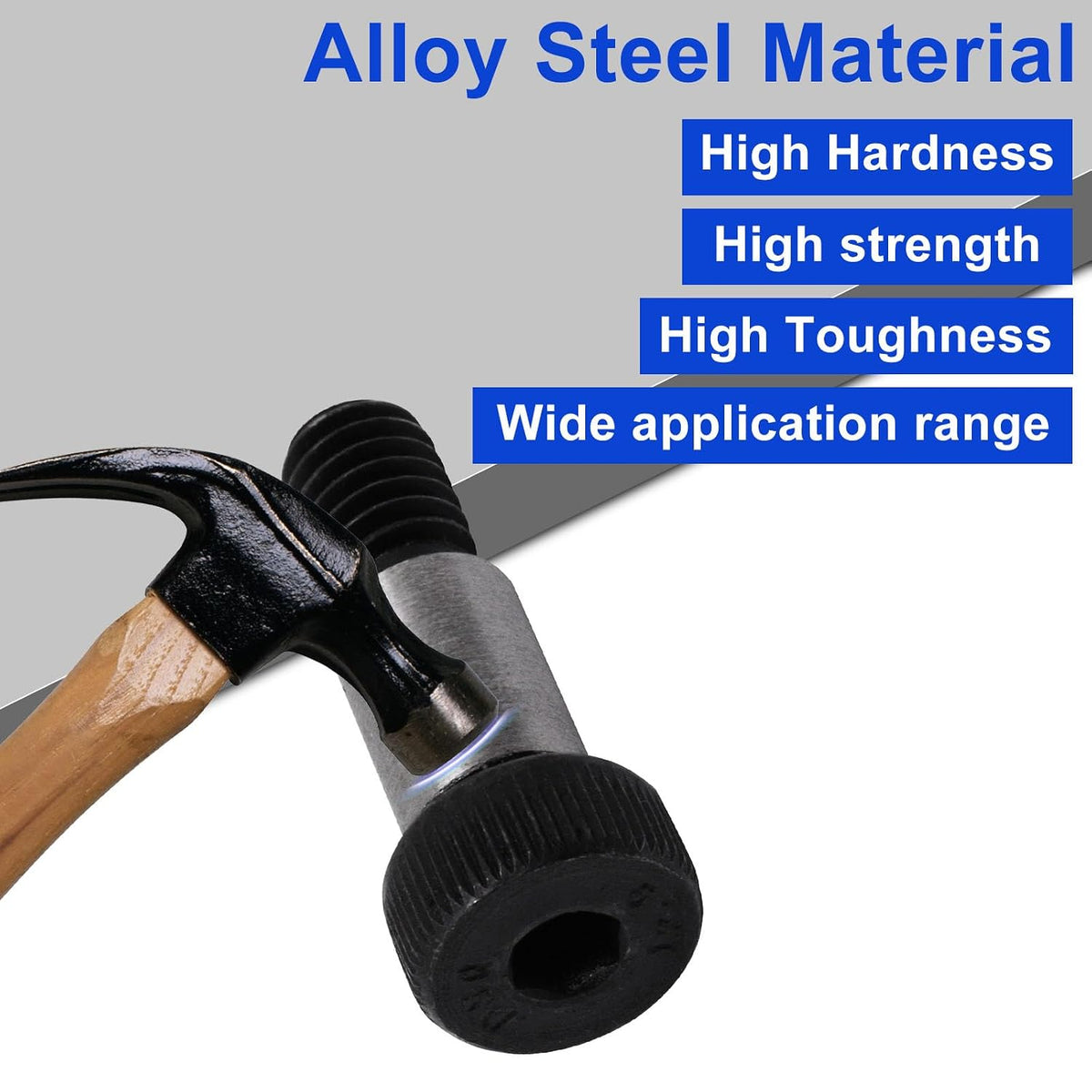 6Pcs Alloy Steel Shoulder Bolt 1/4" Shoulder Dia,1/2" Shoulder Length,10-24 UNC Thread
