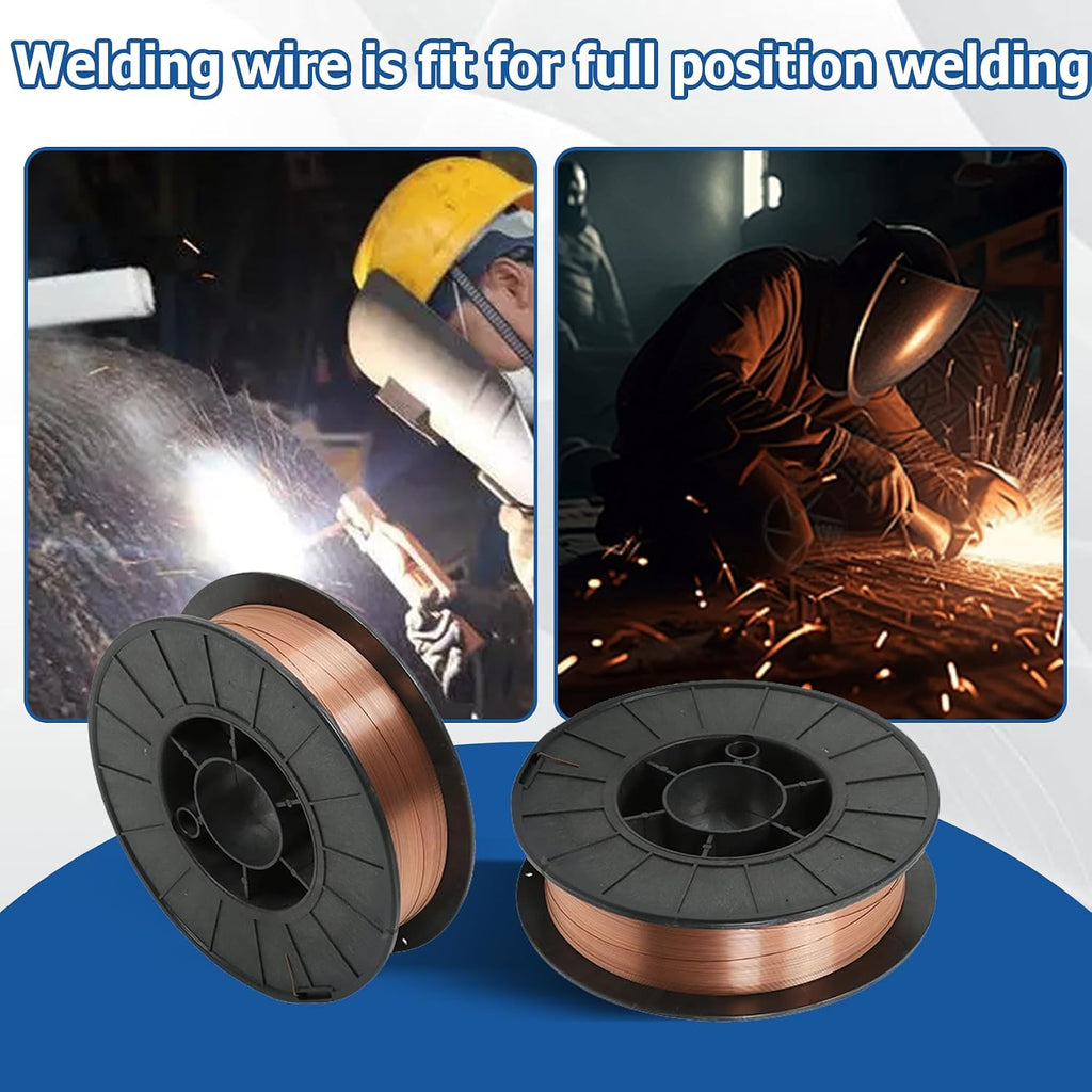 WFLNHB 2 Spool 0.023 Inch Solid Mig Welding Wire 10 Pound Spool ER70S-6