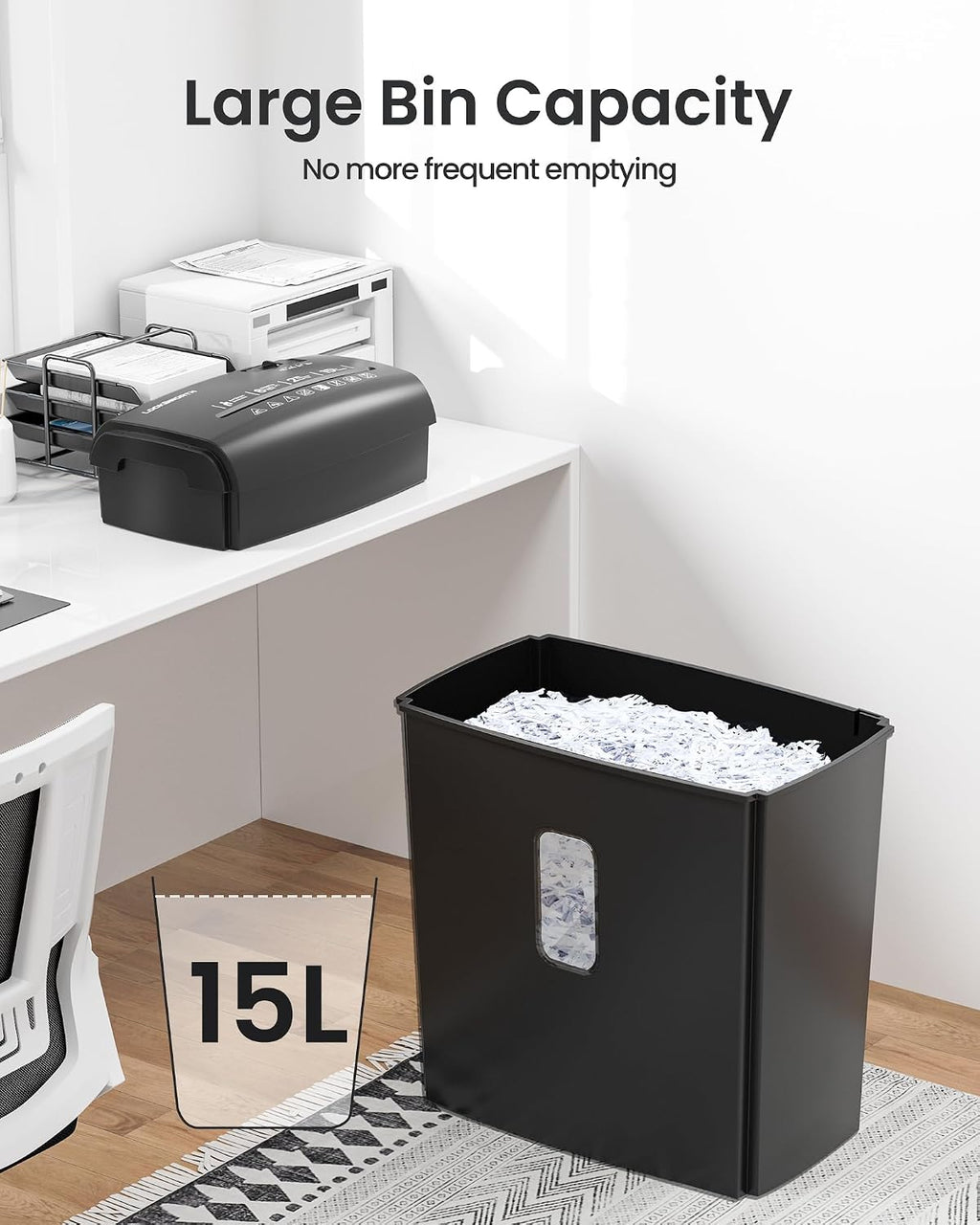 8-Sheet Micro Cut Paper Shredder P-4 High Security for Home Office Use with Handle, Shreds Credit Card/Staple 4