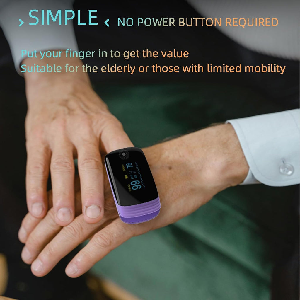 Rechargeable pulse oximeter with respiration, with SpO2 Pulse Rate and PI RR Precision Fast Oximeter SpO2 Reading
