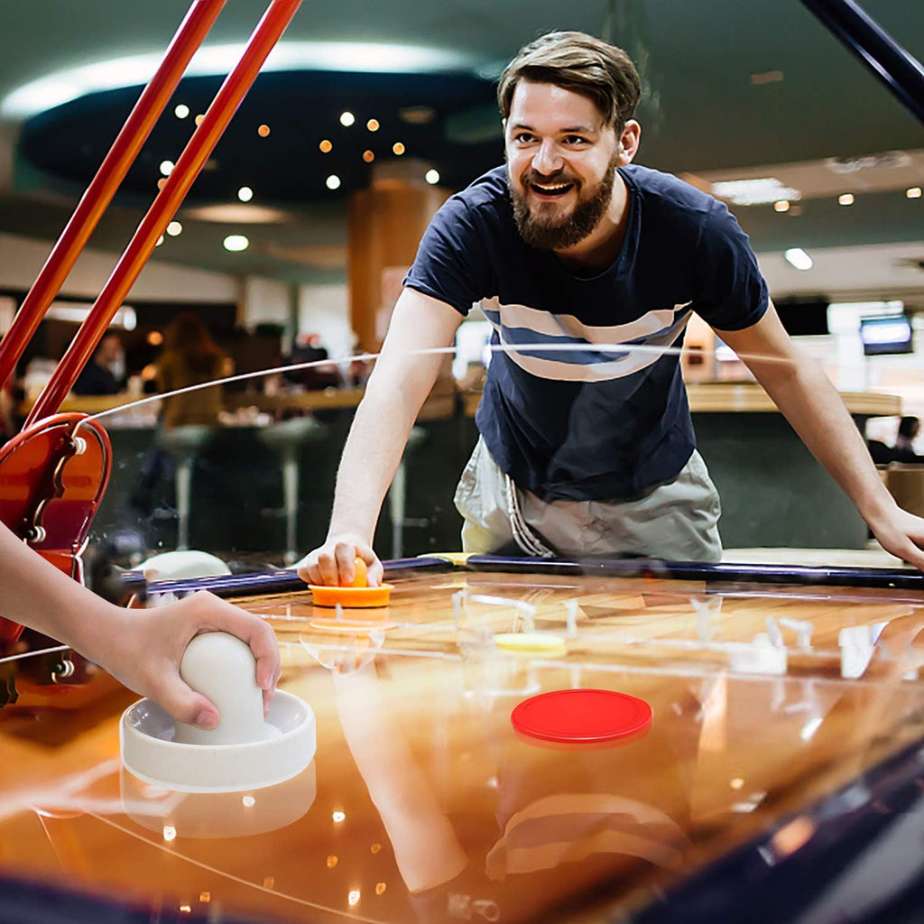 Air Hockey Pushers and Pucks, Air Hockey Paddles, Goal Handles Paddles Replacement Accessories for Game Tables (4