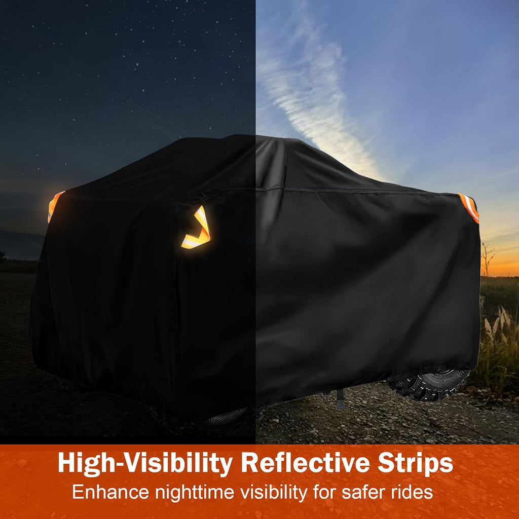 ATV Cover 420D Waterproof Outdoor Heavy Duty 4 Wheeler Cover for Polaris XL | ATV Covers Waterproof Outdoor Heavy