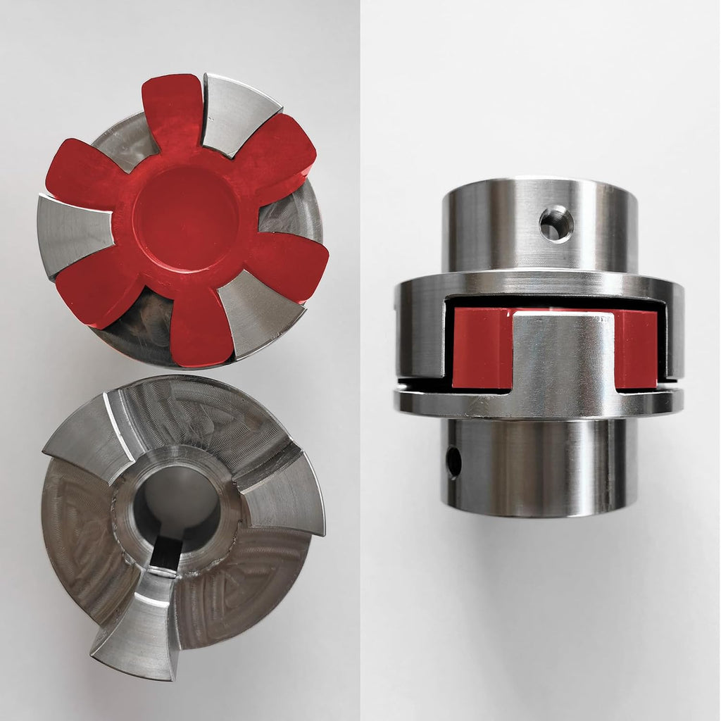 uxcell L099/L100 Jaw Coupling Insert, Urethane Flexible Solid Type Jaw Coupling Center Insert for L Jaw Coupling L-Jaw Coupler Set, Red