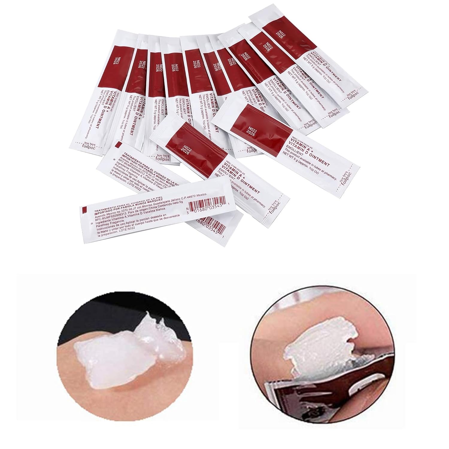 Tattoo Scar Repair Gel,100Pcs Vitamin A and D Ointment Anti Scar Repair Gel Tattoo Aftercare Ointment,Tattoo