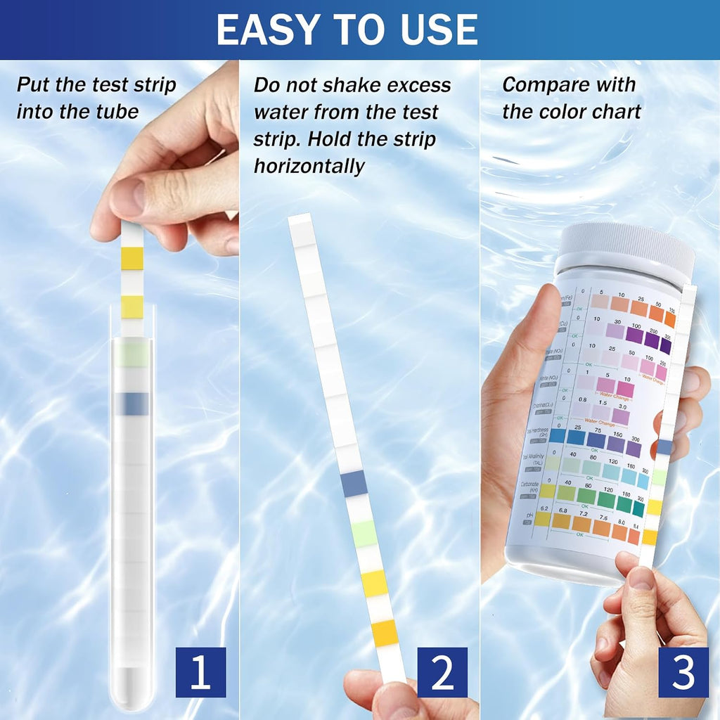 9 in 1 Aquarium Test Strips 150 Aquarium Test Kit Fish Tank Test Kit | Quick & Accurate Aquarium Water Testing Strips