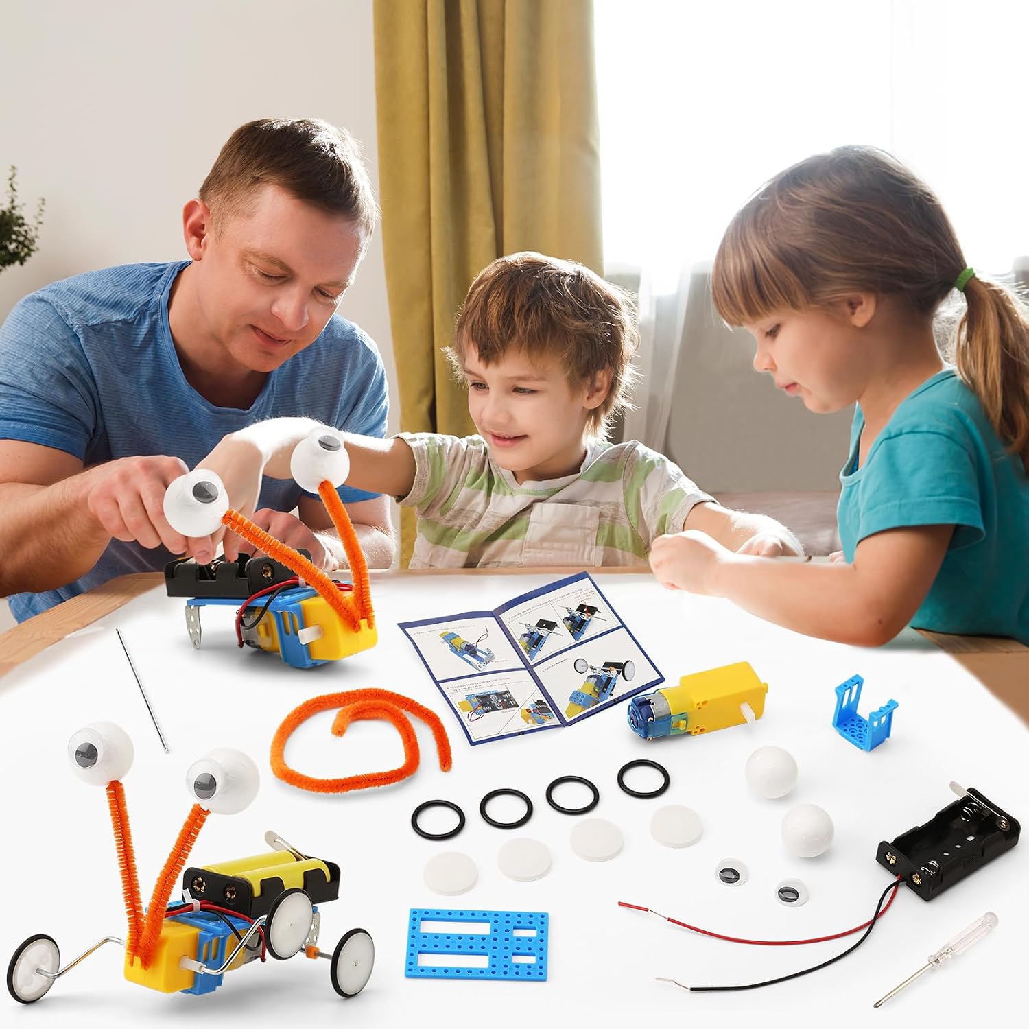 4 Set Bulk Craft Robot Kits for Kids, STEM Building Toys for ages 6-8 8-13 | STEM Robotics Science Kits for 1st 2nd
