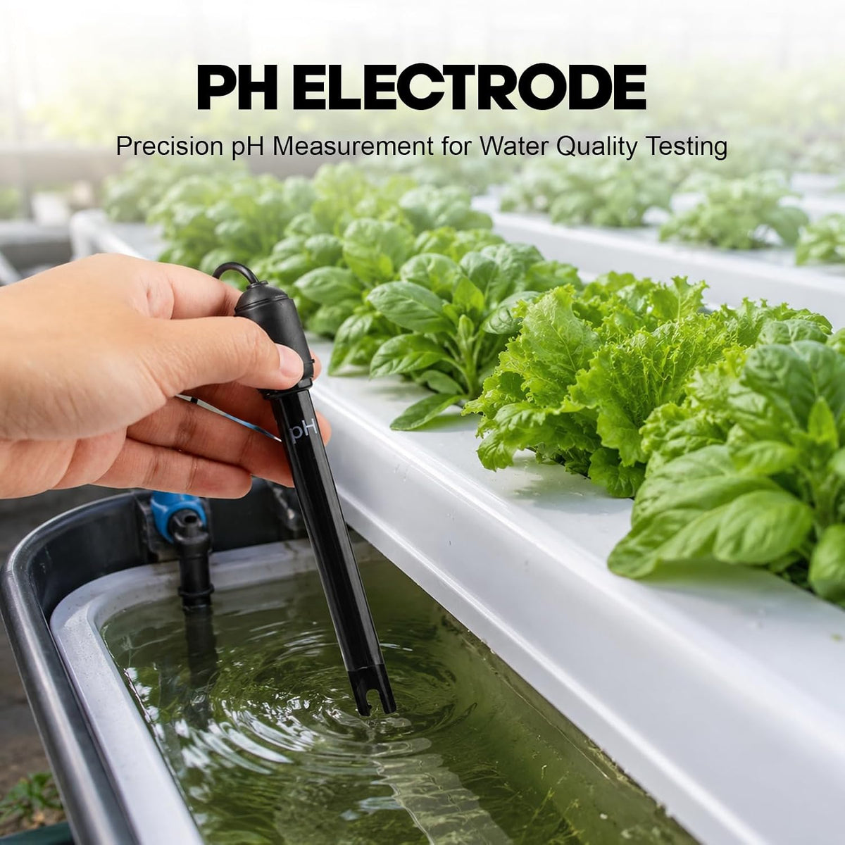 Long Body pH Electrode with BNC Socket Probe 300cm Cable 0-14pH for pH Meter, pH Controller pH Device Economical Sensor