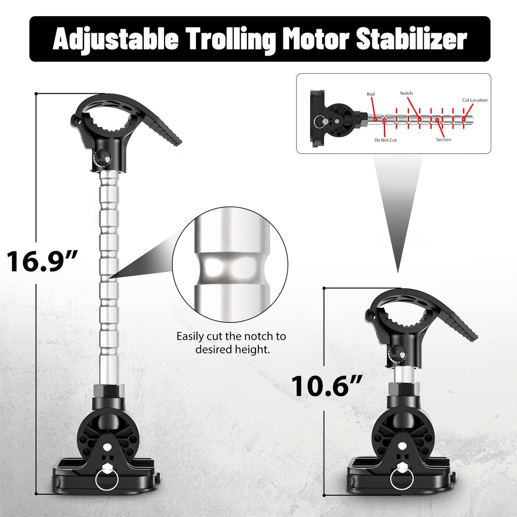 MKA-60 1862060 Trolling Motor Stabilizer Mount, Black, 1 pack