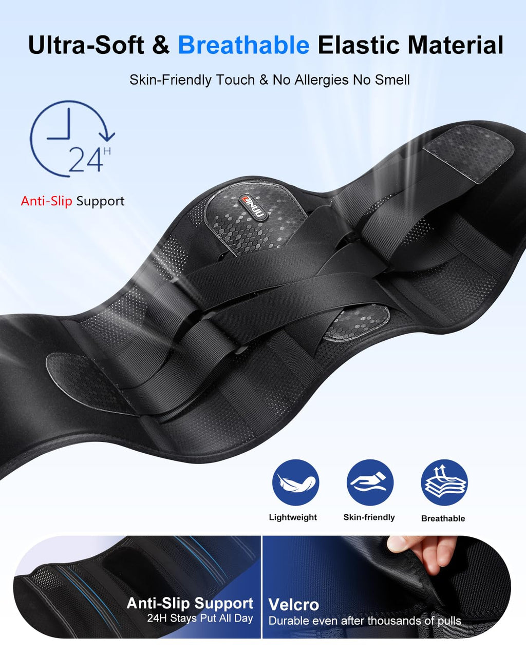 Back Brace for Women Men Lower Back Pain, Adjustable Lumbar Support Belt