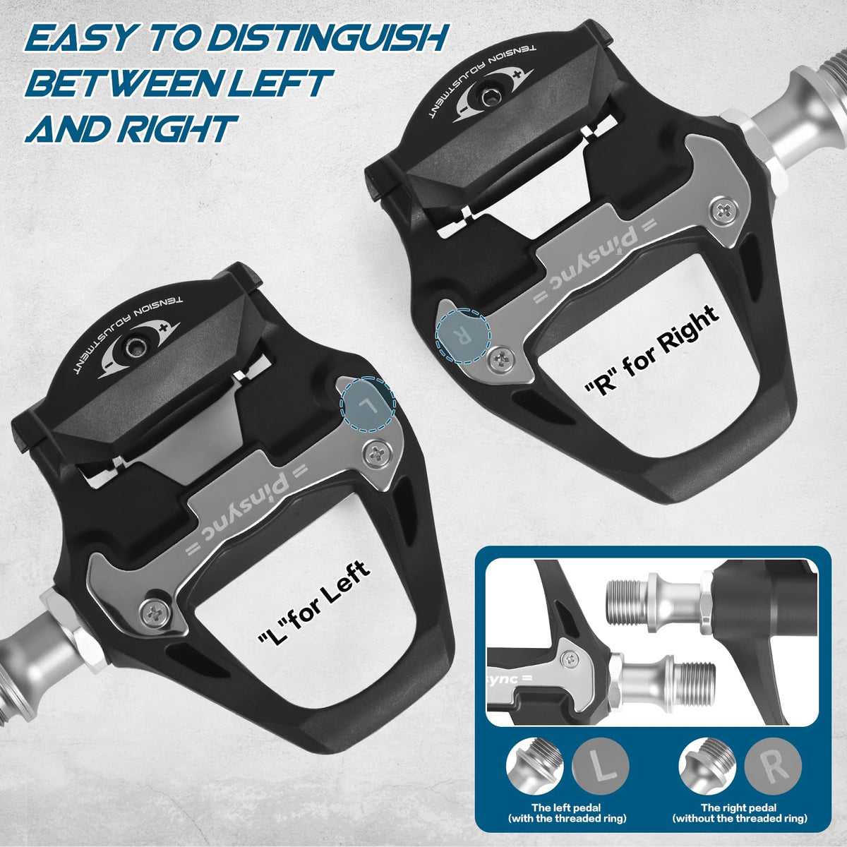 Road Bike Clipless Pedals Compatible with SPD-SL Cleats, 9/16-Inch