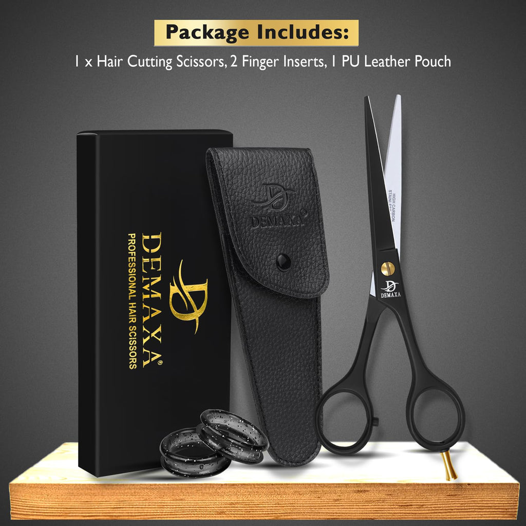 Professional Hair Scissors 6.5 Inch - Premium High Carbon Stainless Steel Barber Salon Hair Shears for Haircut