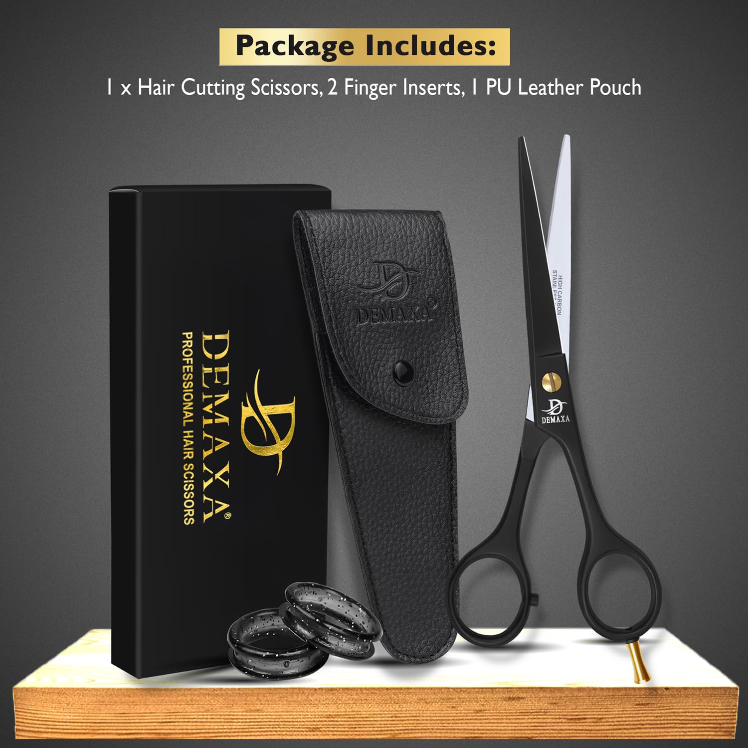 Professional Hair Scissors 6.5 Inch - Premium High Carbon Stainless Steel Barber Salon Hair Shears for Haircut
