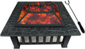 Outdoor Heavy Steel Fire Pit Wood Burning Fireplace Patio Backyard Heater Steel Firepit Bowl