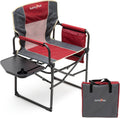 Camping Directors Chair, Heavy Duty,Oversized Portable Folding Chair with Side Table, Pocket for Beach