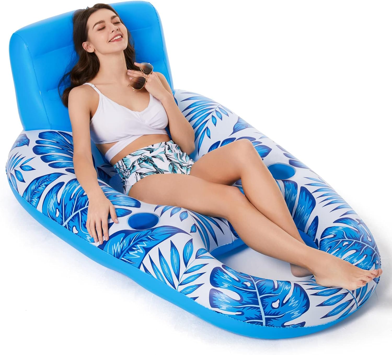 Inflatable Pool Float Adult - Pool Floaties Lounger Floats Raft Floating Chair Water Floaties for Swimming Pool Lake