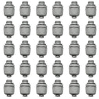Conduit Connectors, 1/2 Inch, Straight, Grey, 30-Pack
