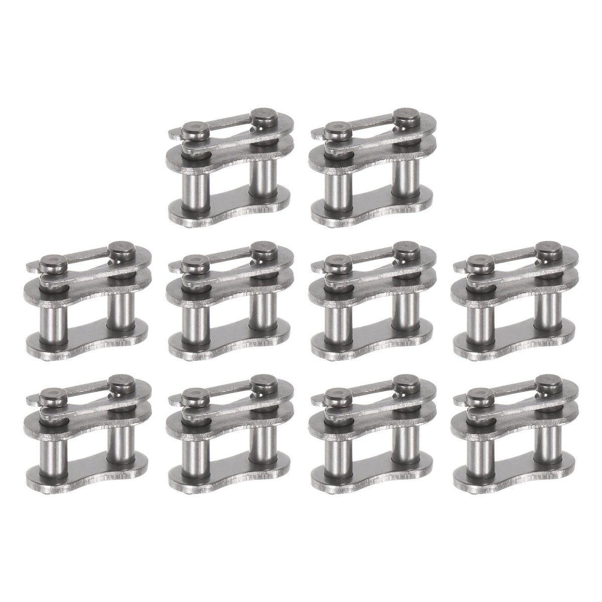 uxcell 10Pcs #35 Chain Master Connector Link Roller 3/8" Pitch Stainless Steel Standard Connecting Split Links for 06C Chain