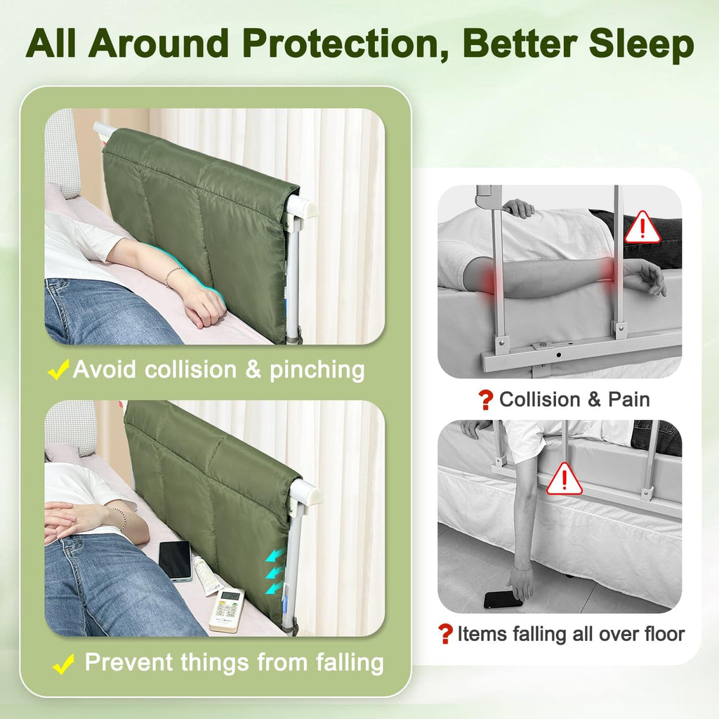 Bed Rail Pads for Elderly Adults Safety Hospital Rails Cover Padding Full Size Twin Bed Railing Covers Guard Rails