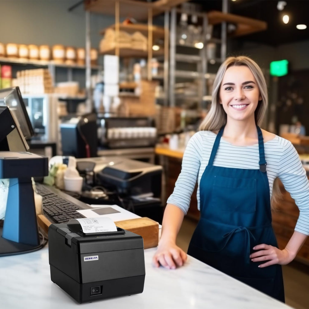 Kitchen Restaurant POS Printer RP850P, 80mm Thermal Receipts Printer with Auto Cutter, USB Serial Ethernet for