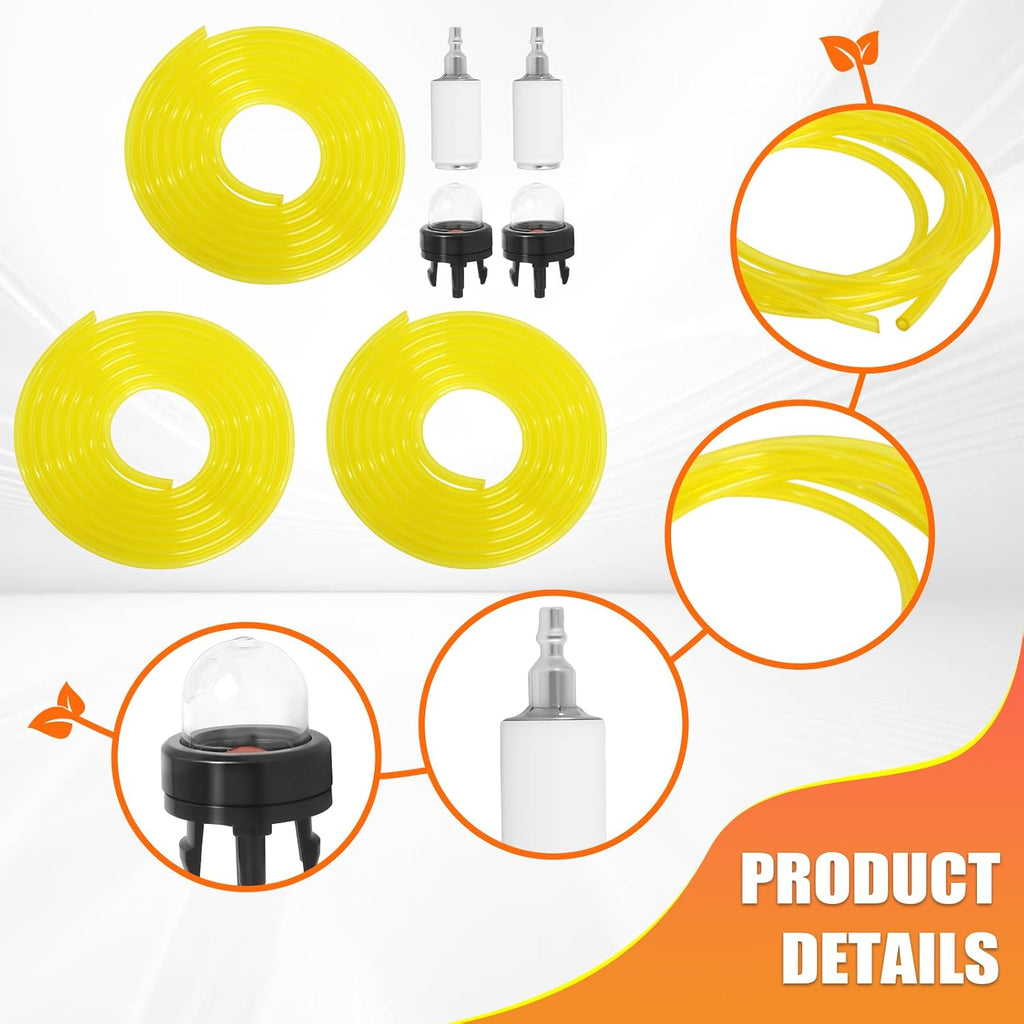 Podoy Fuel Line Kit with Primer Bulb & Fuel Filter for Small Engine Repair