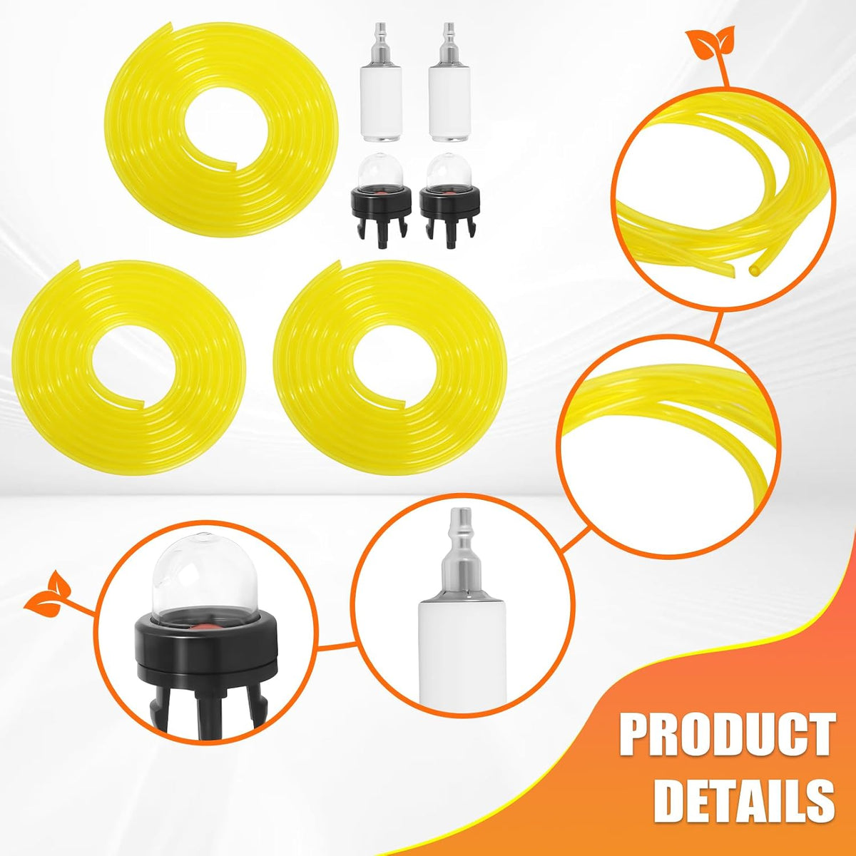 Podoy Fuel Line Kit with Primer Bulb & Fuel Filter for Small Engine Repair