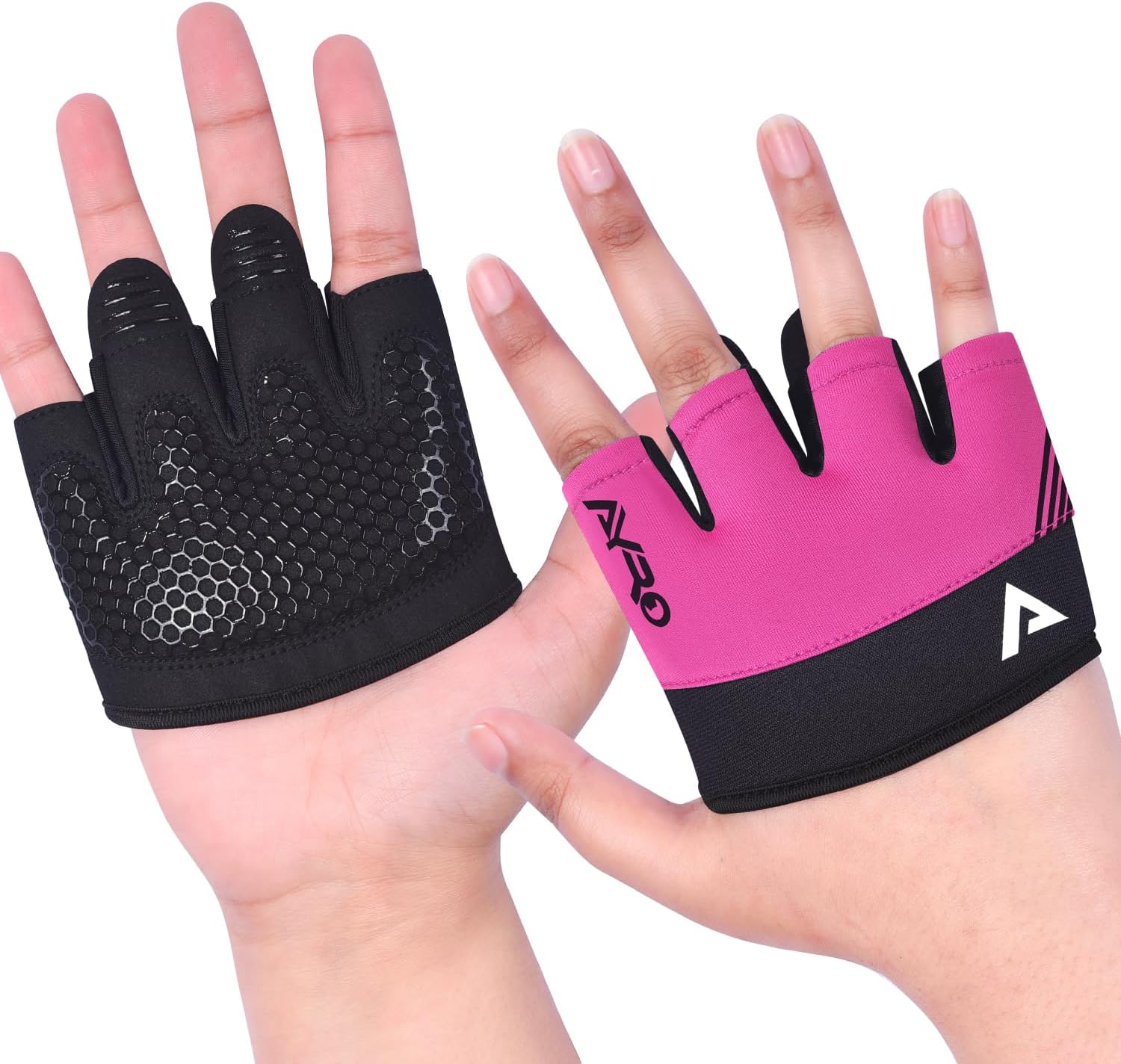 Workout Gloves for Men & Women, Minimal Short Partial Gym Gloves, Weight Lifting Gloves with Full Palm Protection