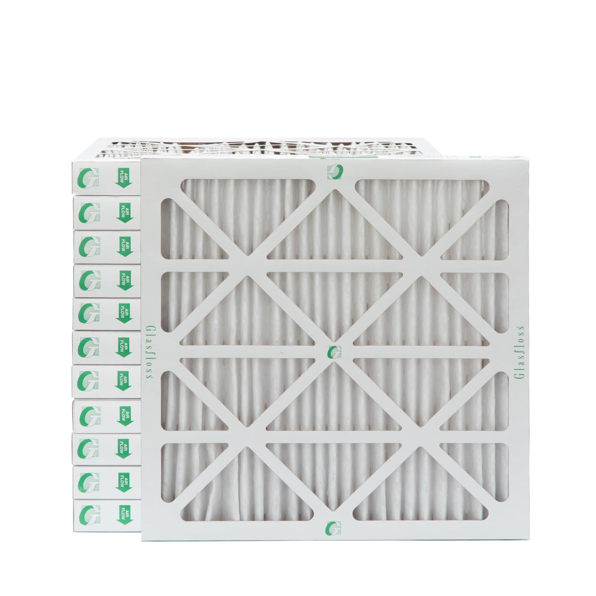 20x20x2 MERV 10 AC Furnace Air Filter. 12 Pack