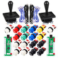 2 Player Classic American style Arcade Joystick Buttons DIY Kits | Included 2x Joystick Handle 2x USB Encoder