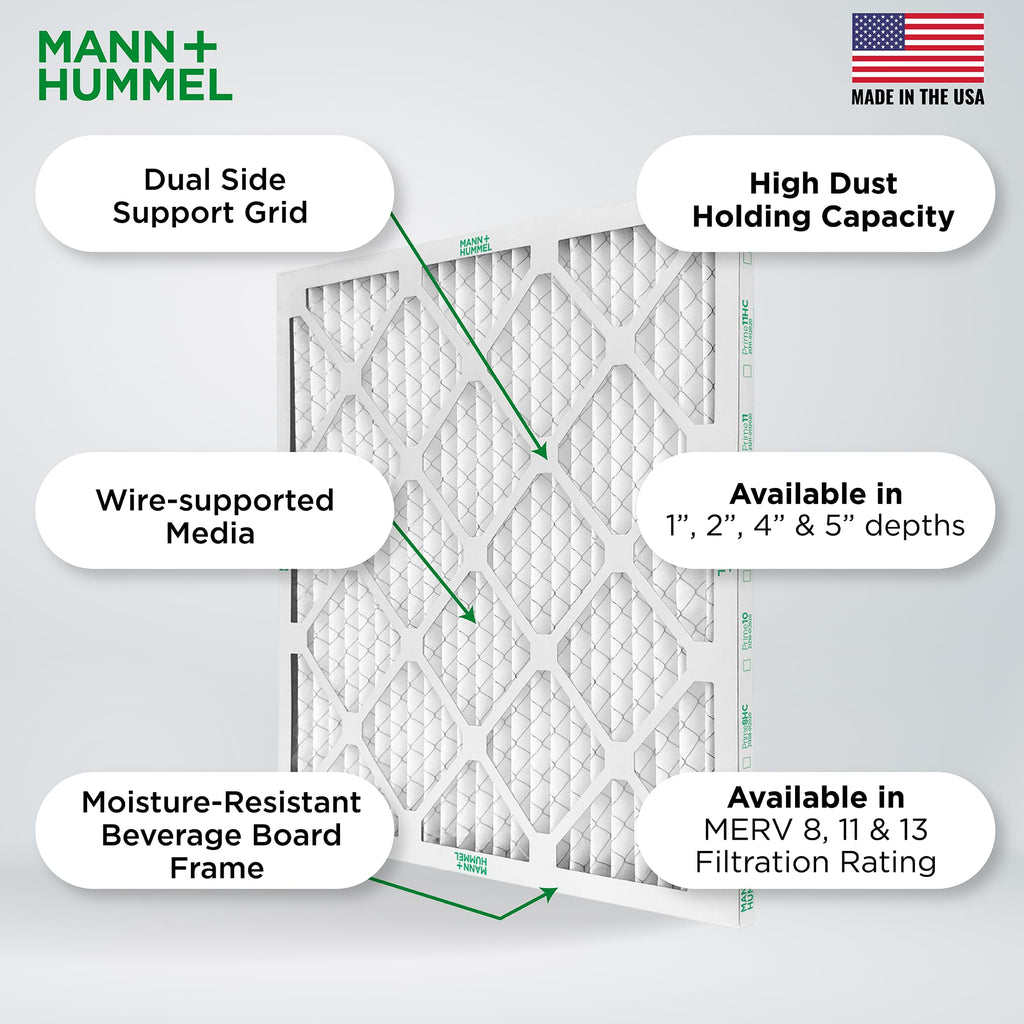 18x24x2 MERV 8 Pleated 2" AC Furnace Air Filter. 6 Pack